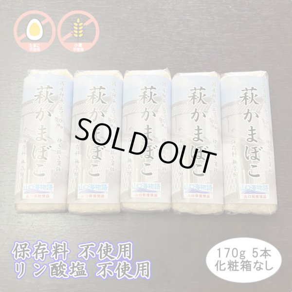 画像1: 卵・小麦不使用！萩かまぼこ（白）170g【令和6年度水産庁長官賞受賞商品】　　5本 (1)