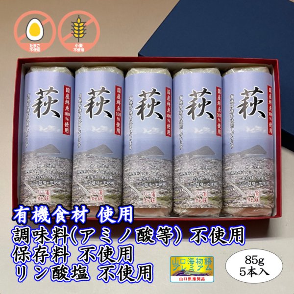 画像1: 卵・小麦・澱粉不使用！蒲鉾「萩」85ｇ【令和6年度農林水産大臣賞受賞商品】　5本【化粧箱入】 (1)